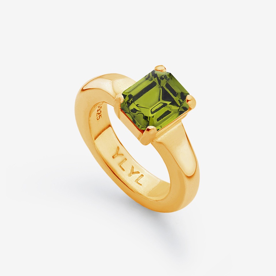 [YLYL Atelier] Foi ring Silver, MOSS (Gold plated)