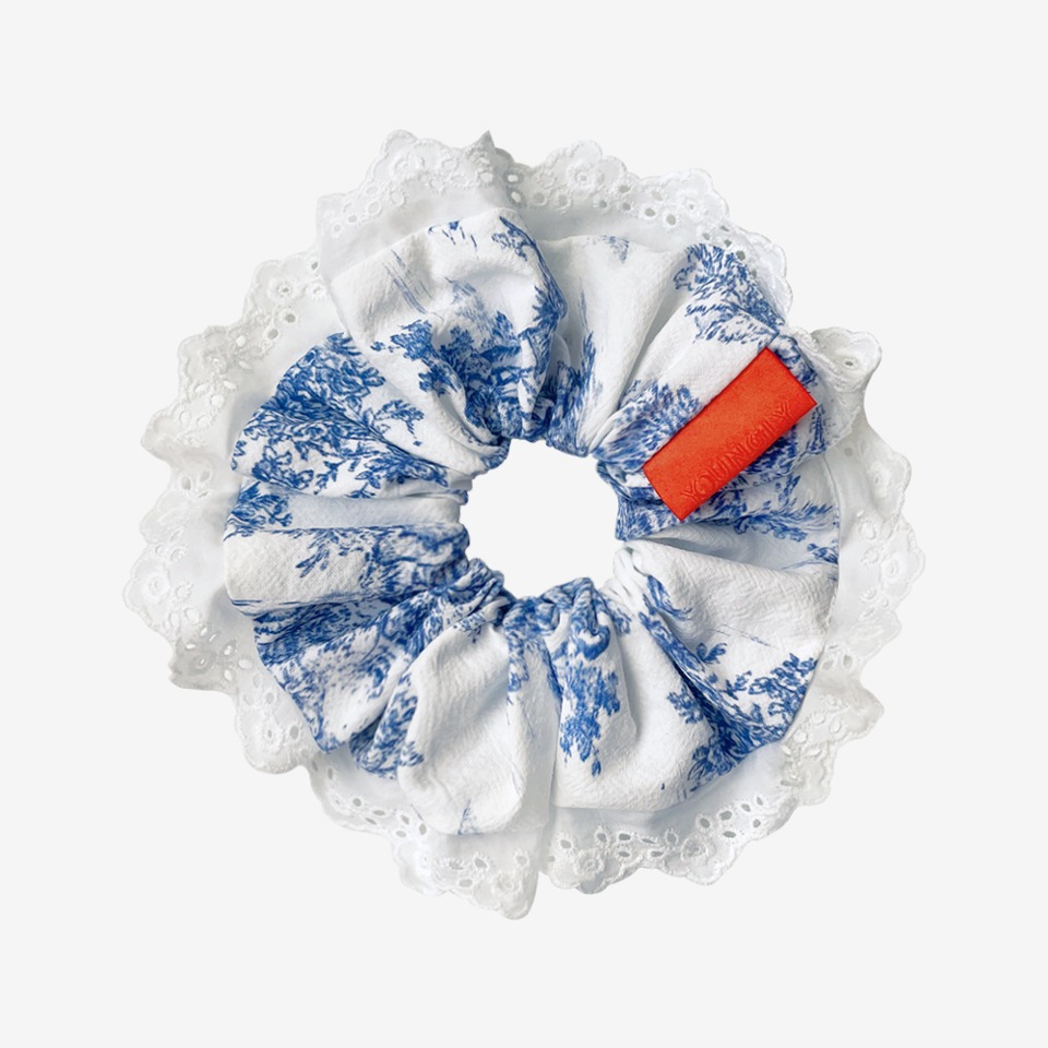 Marie pillow scrunchie, COTTON BLUE