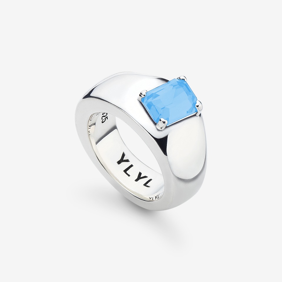 [YLYL Atelier] Tofu ring Silver, BONNIE BLUE
