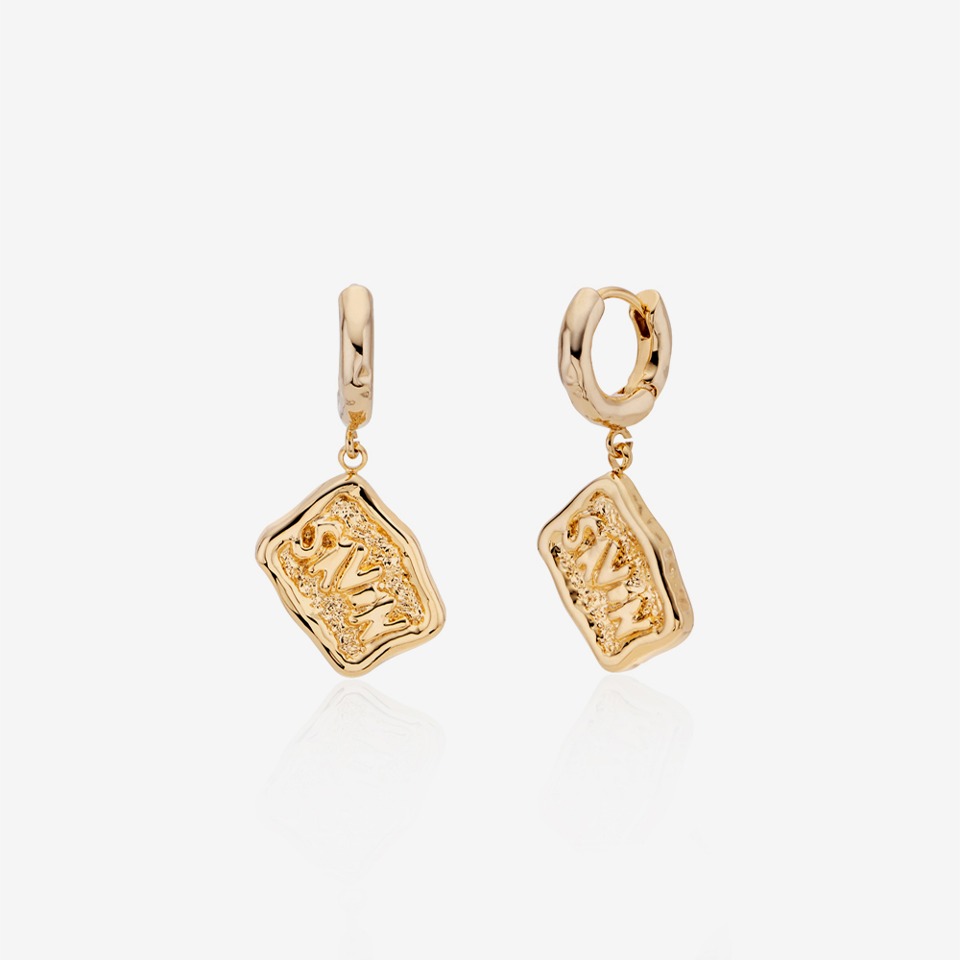 Savon dangle earrings, GOLD