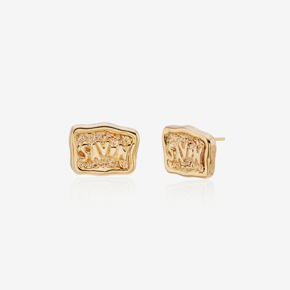 Savon stud earrings, GOLD