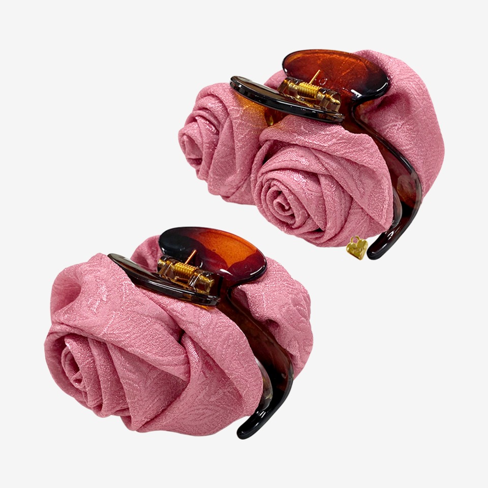 Rosy-rose hair claw, GRANNY PINK