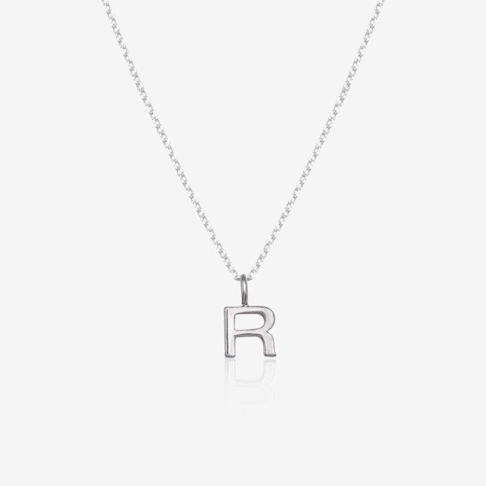[이니셜선택/선물포장] Anniversary initial necklace, SILVER